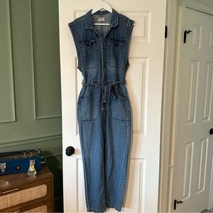 Free People Denim Jumpsuit